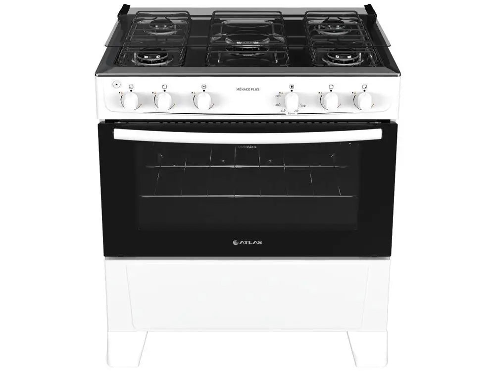 Fogão 5 Bocas Atlas White Monaco Plus – Bivolt