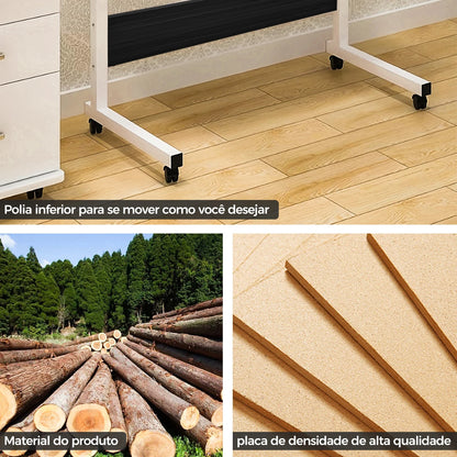 Mesa de Escritório com Altura Ajustável - Mesa Móvel para Notebook e Estudo