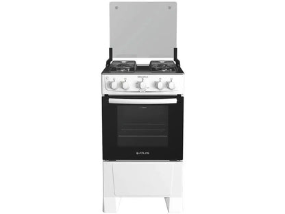 Fogão 4 Bocas Atlas Inox Branco Monaco Plus - Bivolt