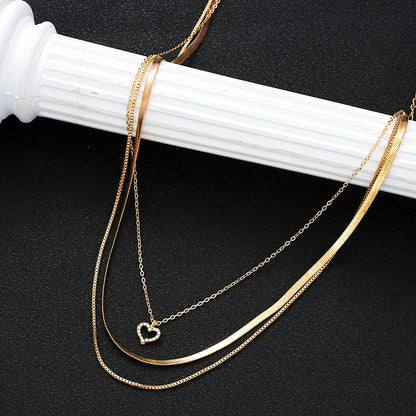 Conjunto 9 Peças Colares Choker Simples Feminino Amor Coração Estrela Pingente