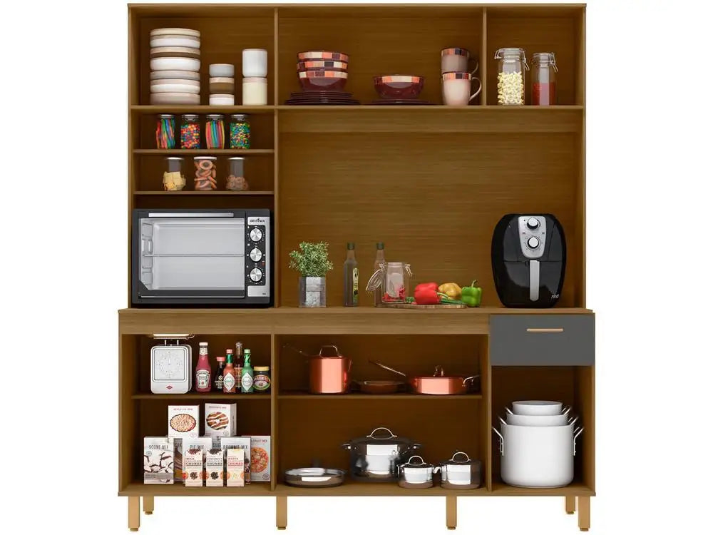 Cozinha Compacta Poliman Núria 9 Portas 1 Gaveta - Móvel Completo