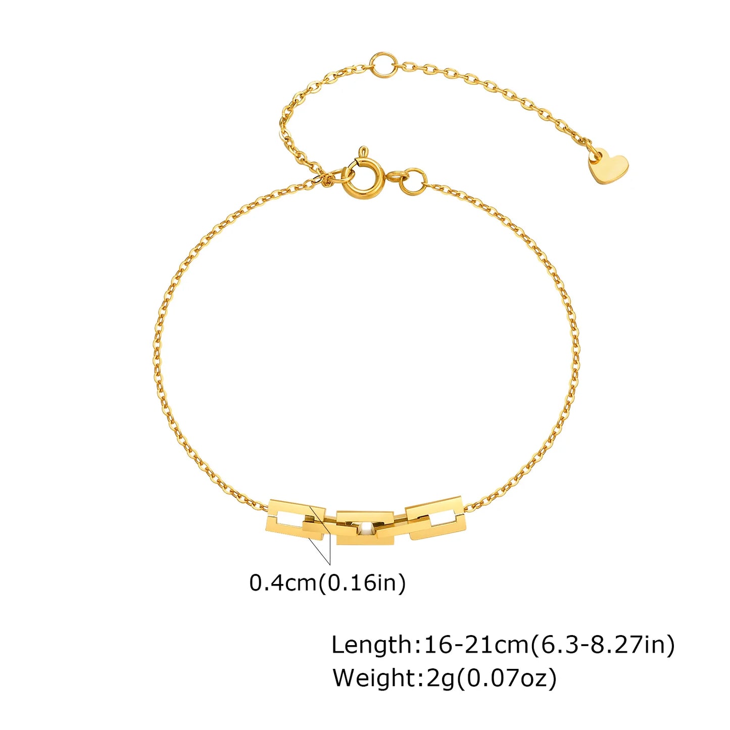 Pulseira Feminina Aço Inoxidável Empilhável Antialérgica