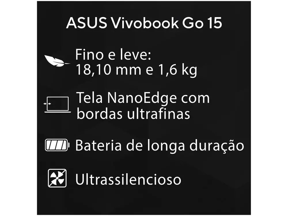 Notebook ASUS Vivobook Go 15 E510KA-BR808WS 60Hz - Laptop ASUS