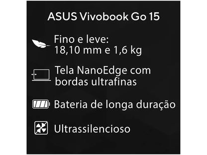 Notebook ASUS Vivobook Go 15 E510KA-BR808WS 60Hz - Laptop ASUS