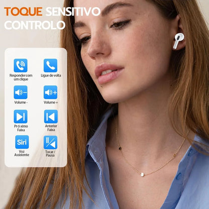 Fone de Ouvido Bluetooth 5.3 da BettDow. Compacto, leve e à prova d’água (IPX6)