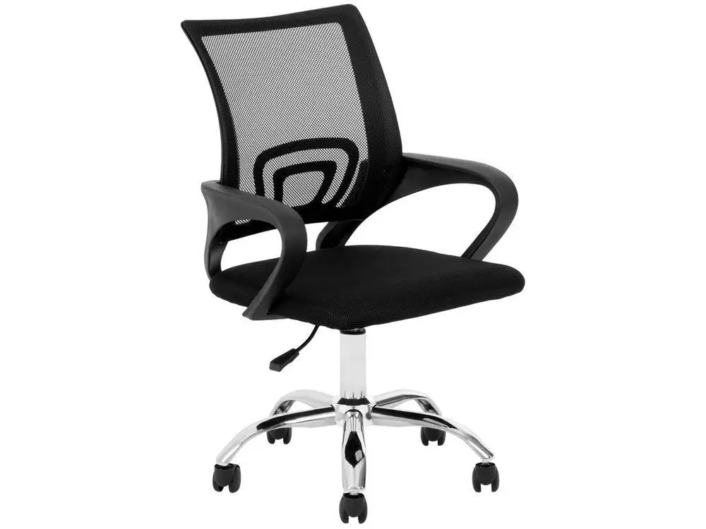Cadeira Diretora Giratória Preta para Escritório - Modelo DIR-002