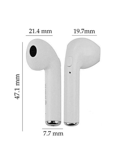 Fone de Ouvido I7S TWS Bluetooth Sem Fio - Earbuds com Estojo Carregador