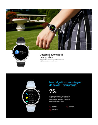 Smartwatch Feminino AURAIF ELLA 4 Monitor Freq Cardíaca Sono Esportes