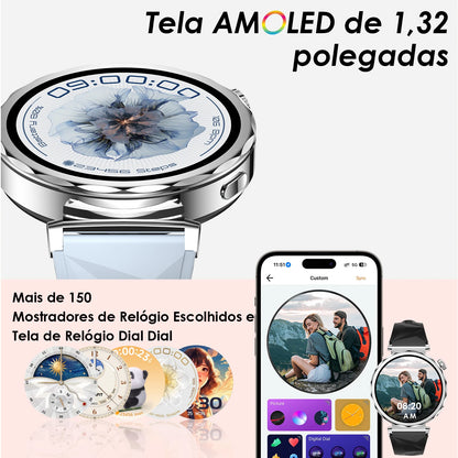 Smartwatch Feminino AURAIF ELLA 4 Monitor Freq Cardíaca Sono Esportes