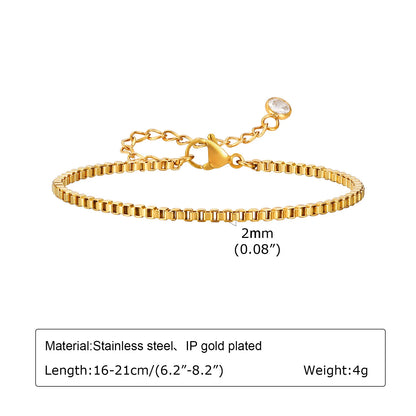 Pulseira Feminina Aço Inoxidável Empilhável Antialérgica