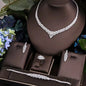 Conjunto 4 Peças Joias Noiva Zircônia Festa Feminino Elegante