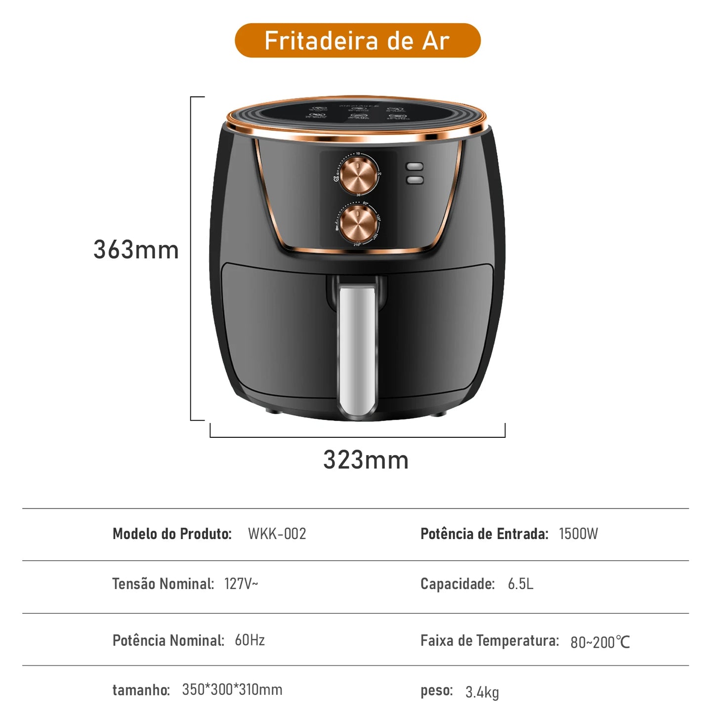 Air Fryer COIBEU 5L – 110V.