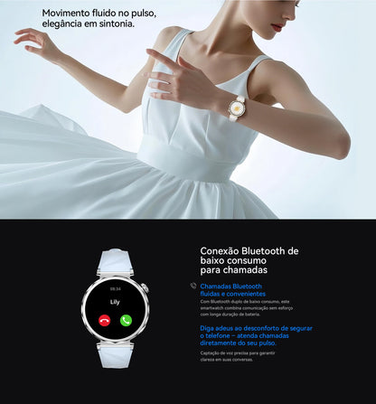 Smartwatch Feminino AURAIF ELLA 4 Monitor Freq Cardíaca Sono Esportes
