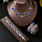 Conjunto 3 Peças Esmeralda Cristal Quadrado com Franjas - Luxo para Casamento