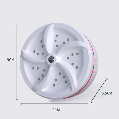 Mini Lavadora Portátil Automática Turbina 40W Bolhas de Ar Rotatória para Viagem