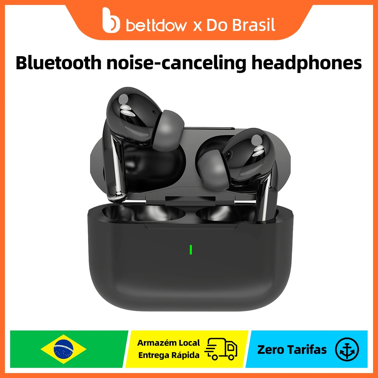 Fone de Ouvido Bluetooth 5.3 da BettDow. Compacto, leve e à prova d’água (IPX6)