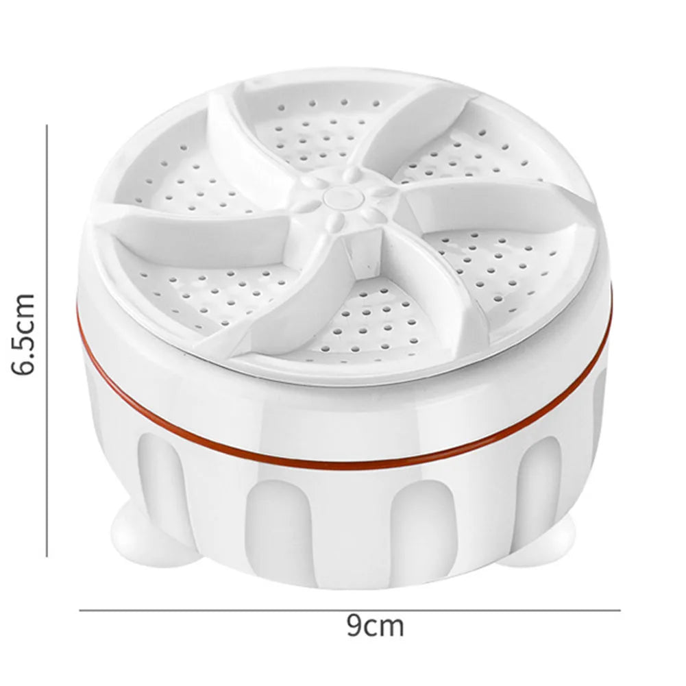 Mini Lavadora Portátil Automática Turbina 40W Bolhas de Ar Rotatória para Viagem
