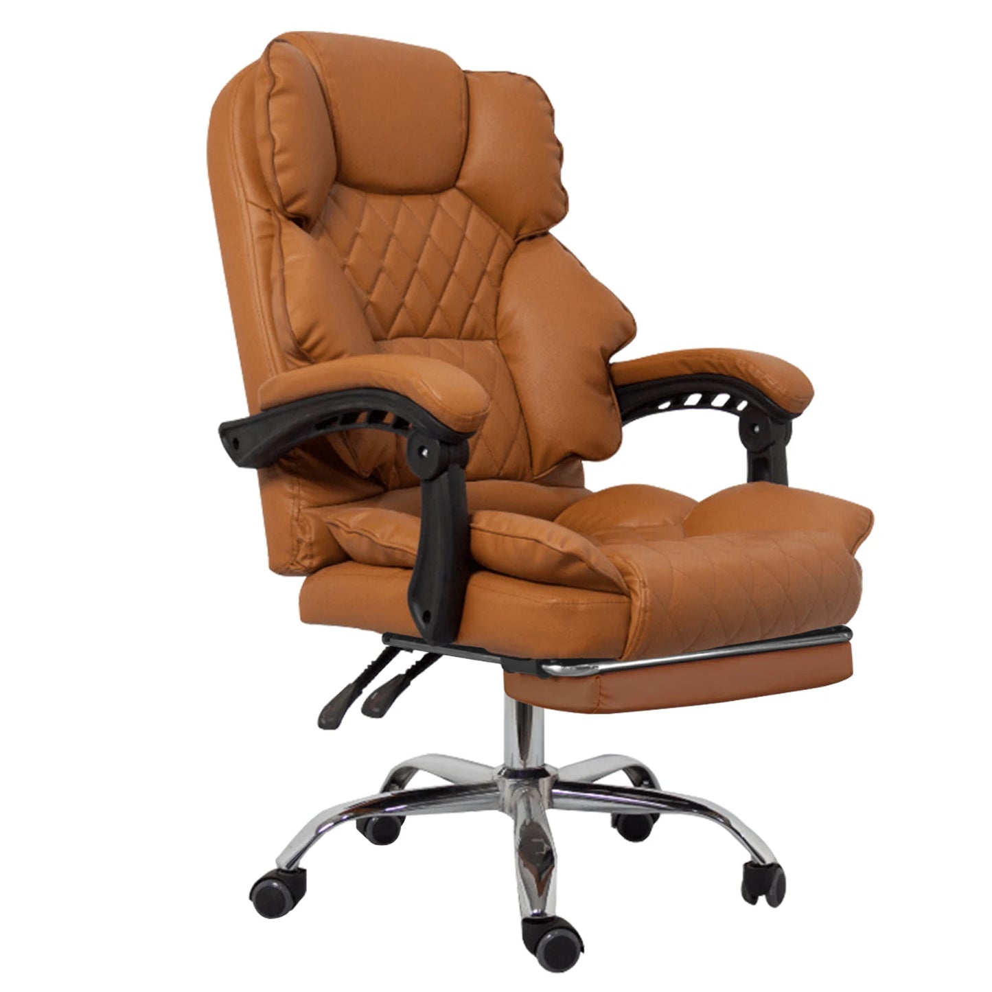 Cadeira Ergonômica Premium Python Fly - Couro PU Respirável, Encosto Ajustável 90°-135°, Suporta até 150kg