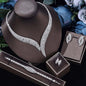 Conjunto 4 Peças Joias Noiva Zircônia Festa Feminino Elegante
