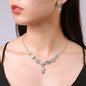 Conjunto 2 Peças Colar e Brincos Azul Feminino - Presente Aniversário