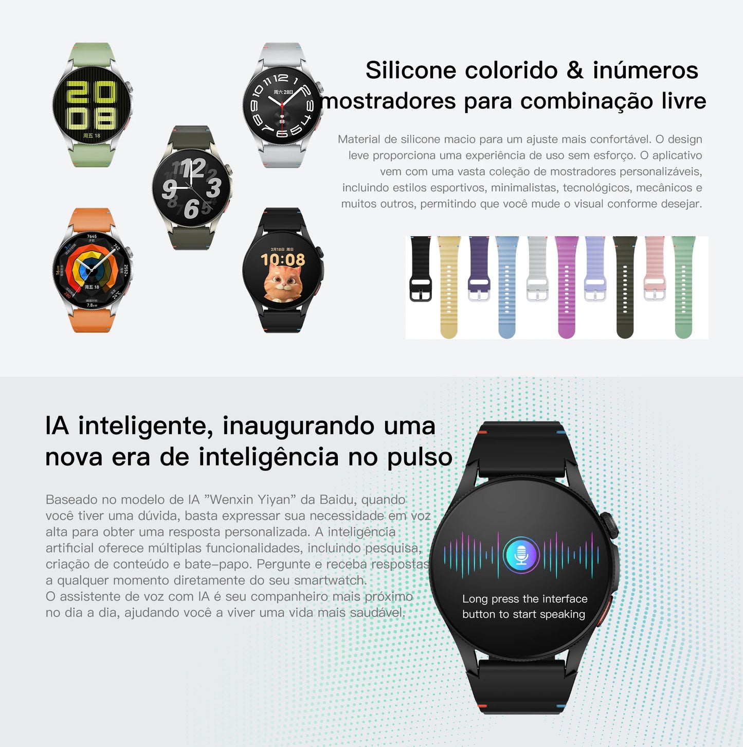 Smartwatch AURAFIT Original Masculino GPS NFC Rastreamento Chamadas BT Monitor Saúde