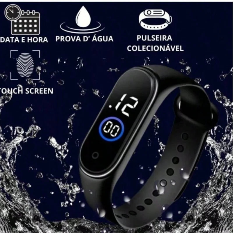 Relógio Digital Esportivo Masculino Brazil - Pulseira Outdoor Eletrônica Diária, Relógios Masculinos de Pulseira Populares e Duráveis