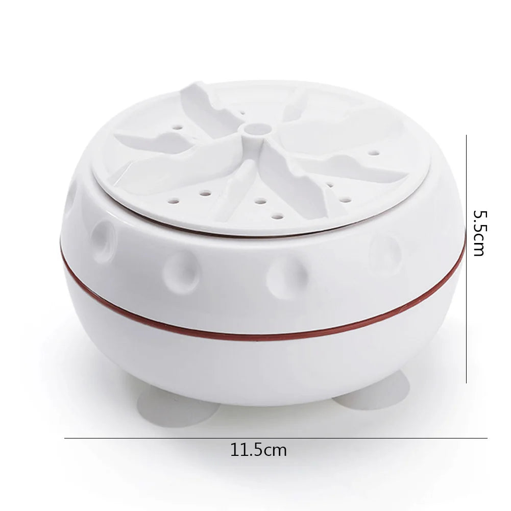 Mini Lavadora Portátil Automática Turbina 40W Bolhas de Ar Rotatória para Viagem