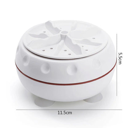 Mini Lavadora Portátil Automática Turbina 40W Bolhas de Ar Rotatória para Viagem