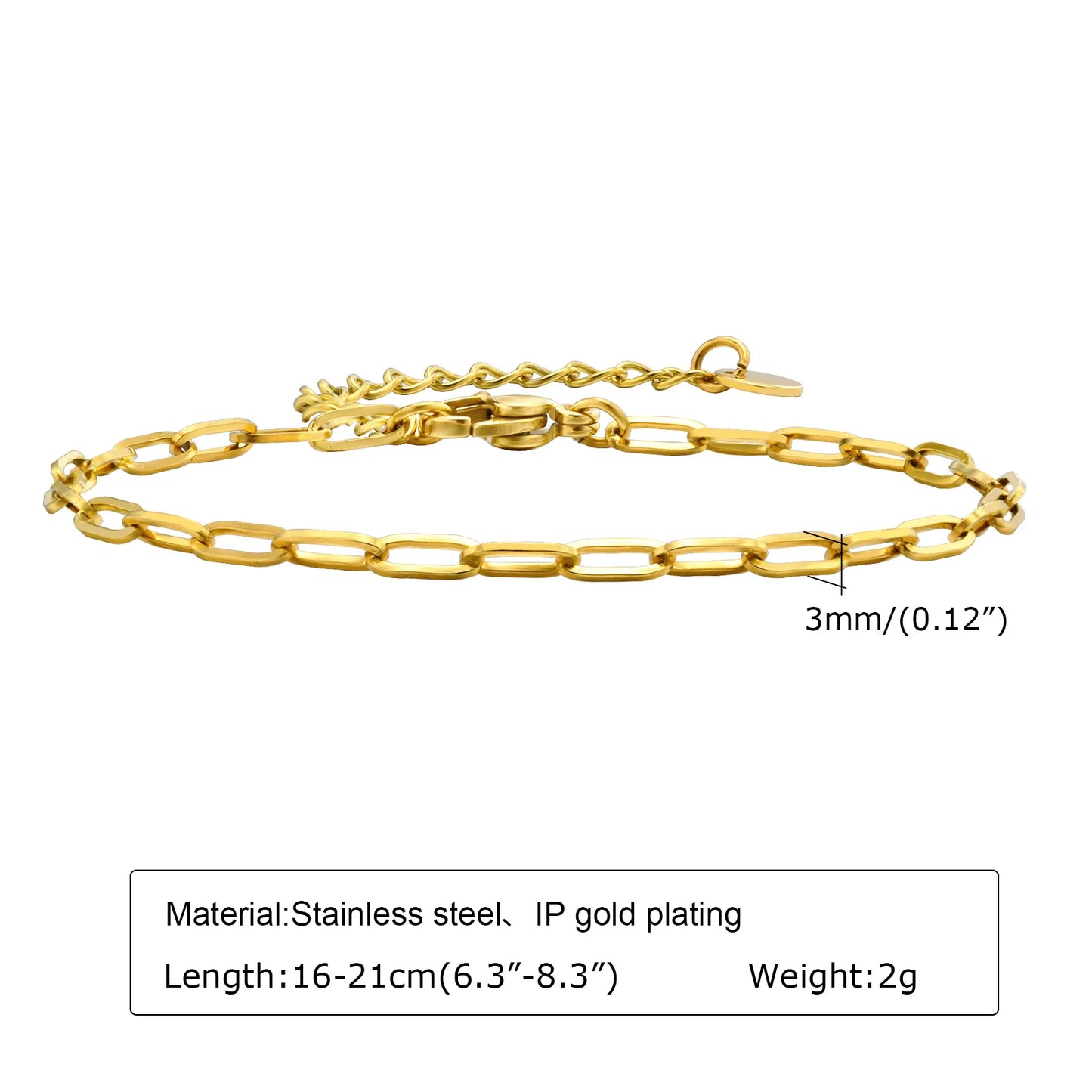Pulseira Feminina Aço Inoxidável Empilhável Antialérgica