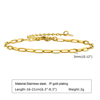Pulseira Feminina Aço Inoxidável Empilhável Antialérgica