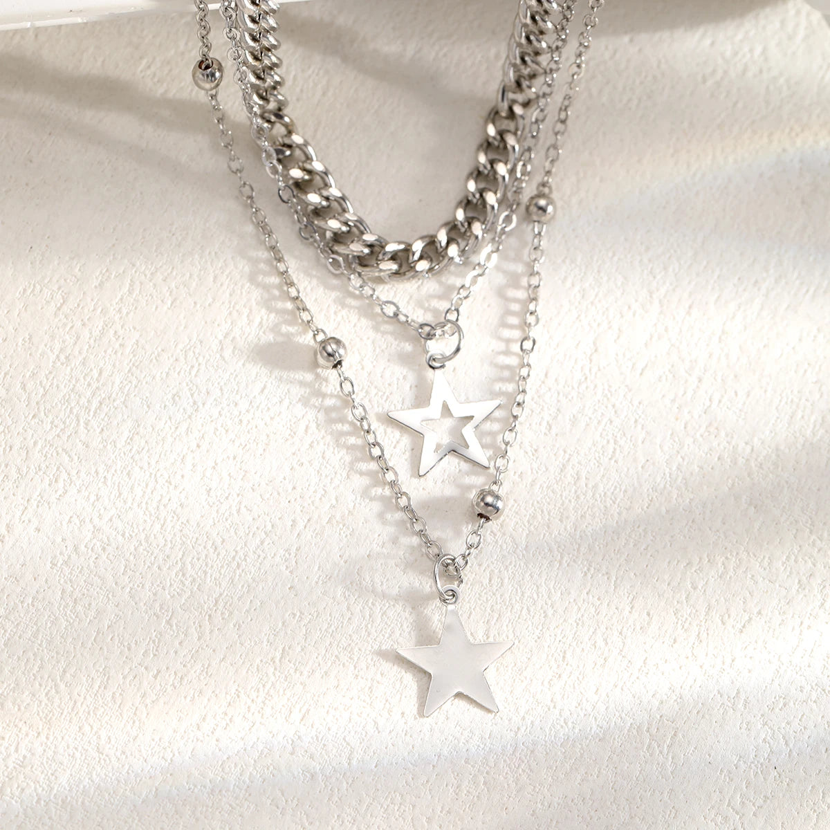 Conjunto 9 Peças Colares Choker Simples Feminino Amor Coração Estrela Pingente