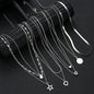 Conjunto 9 Peças Colares Choker Simples Feminino Amor Coração Estrela Pingente