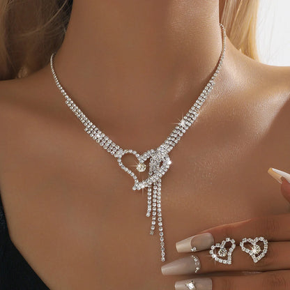 Conjunto Colar e Brincos Love Zircônia KATARIAN - Joias para Noiva