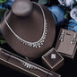 Conjunto 4 Peças Joias Noiva Zircônia Festa Feminino Elegante