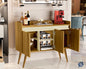 Buffet Luxo 3 Portas Madeira e Off White - Aparador Elegante para Sala