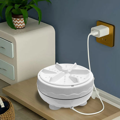 Mini Lavadora Portátil Automática Turbina 40W Bolhas de Ar Rotatória para Viagem