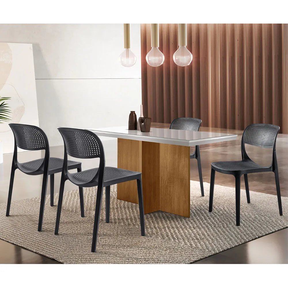 Conjunto Mesa de Jantar 120cm com 4 Cadeiras Zoe Madesa