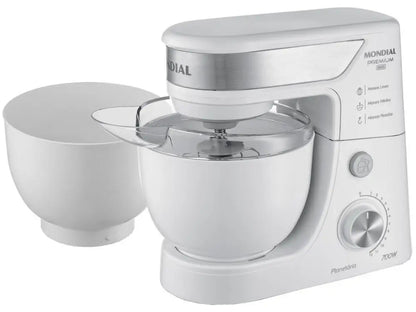 Batedeira Planetária Mondial Premium Branco e Inox 700W - 220V