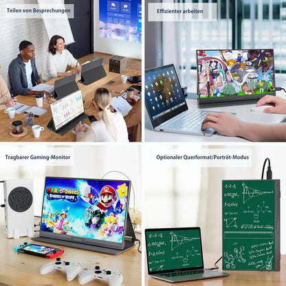 Monitor Portátil Touch 15.6" - Tela Sensível ao Toque Móvel
