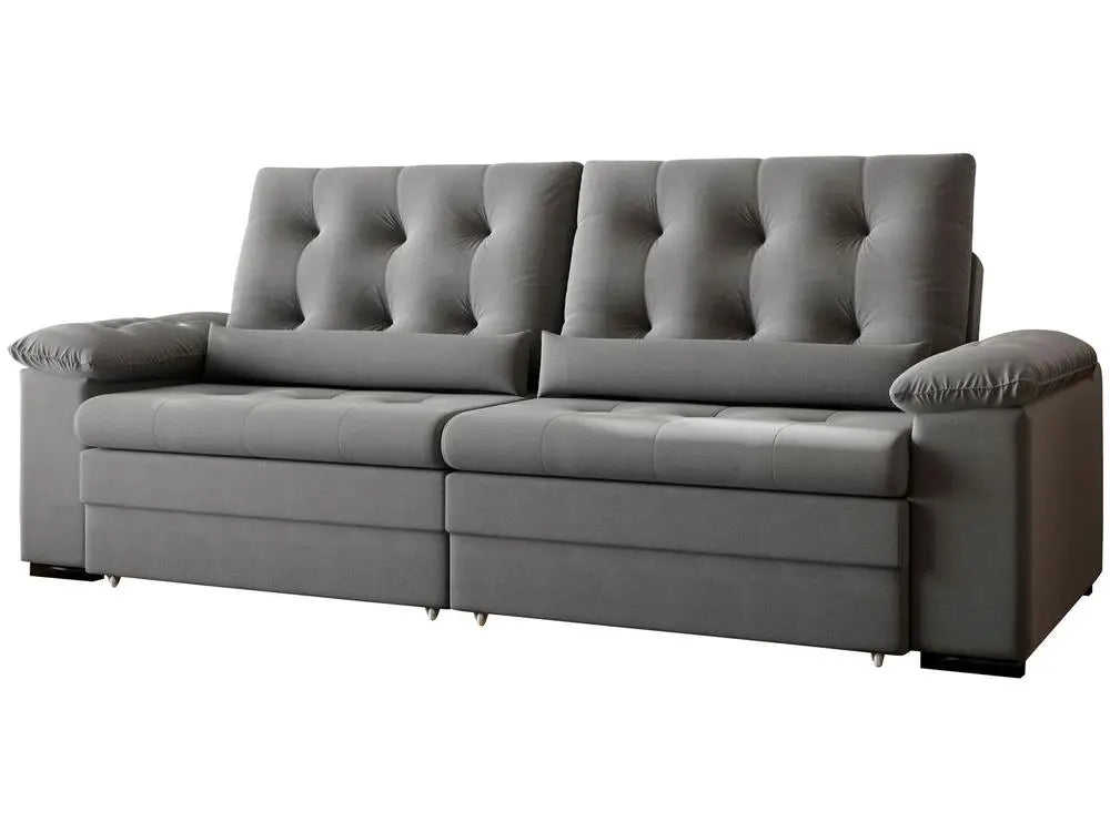 Conjunto Sofá 2 e 3 Lugares Retrátil Suede Colombia SMP