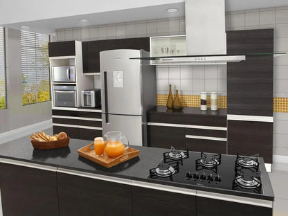 Cooktop 5 Bocas Fischer Preto Gás GLP VP 1642/6985 - Bivolt
