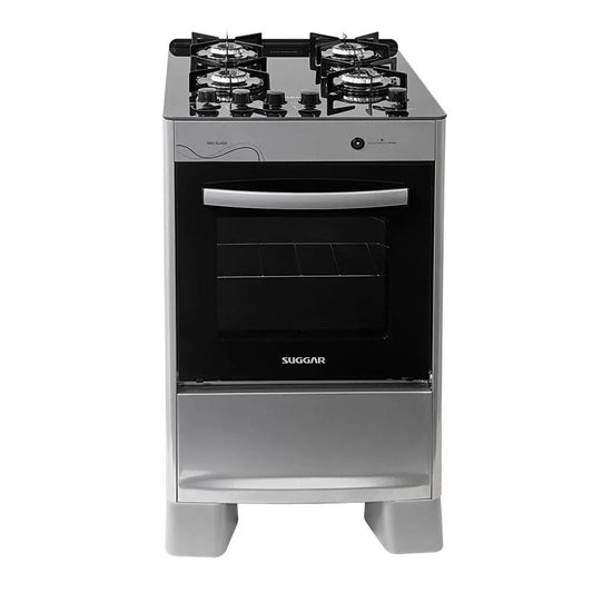 Fogão 4 Bocas Sugar Neo Glass Inox Bivolt FGVNG410