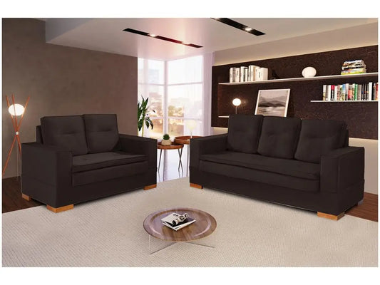 Conjunto Sofá 2 e 3 Lugares Veludo Valencia JW Estofados