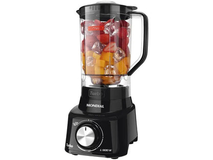 Liquidificador Mondial Turbo L-900 FB com Filtro 5 Velocidades 900W Preto – 220V
