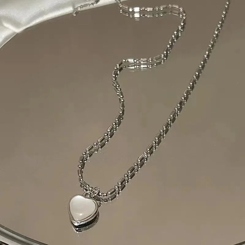 Conjunto 9 Peças Colares Choker Simples Feminino Amor Coração Estrela Pingente