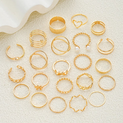 Conjunto 83 Peças Joias Elegante Pérolas Geométricas Brincos Colar Pulseira Anel