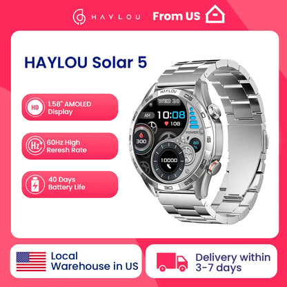 Smartwatch HAYLOU Solar 5 1.58" AMOLED - Relógio Inteligente Premium