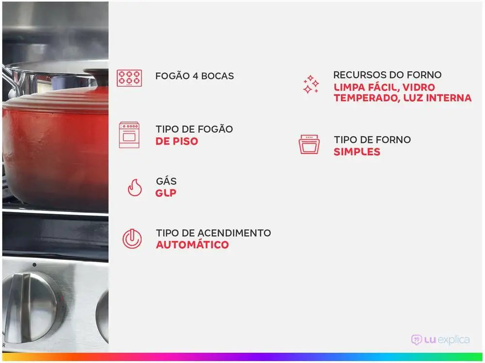 Fogão 4 Bocas Esmaltec - Qualidade e Praticidade