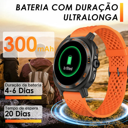 Relógio Inteligente AURAFIT AM32 com Papel de Parede Personalizável, Alertas de Chamadas/Mensagens, Ligações Sem Fio e Modo Esportivo