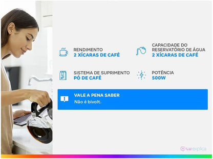 Cafeteira Elétrica Mondial C-42-2X-BI - 220V | Praticidade e Sabor no Seu Dia a Dia